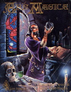 Rules cover for second edition of Ars Magica.